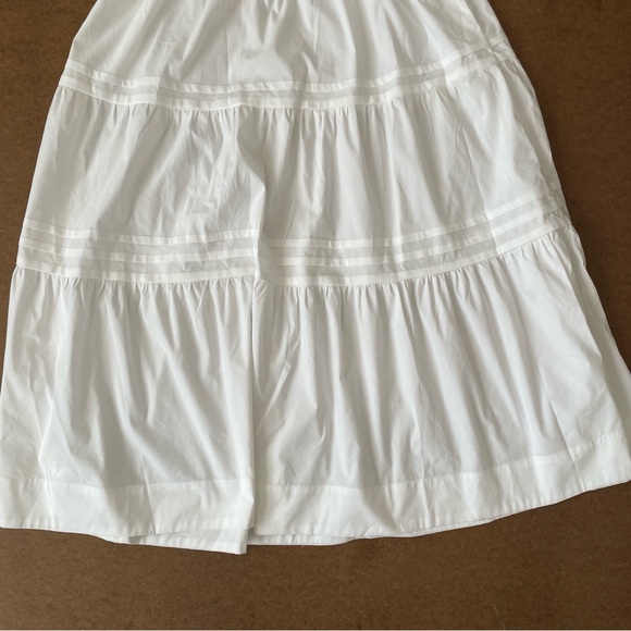 NWT Philosophy Republic (Quince) Cotton Poplin Tiered Maxi Skirt in White - Picture 12 of 16